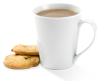 Image of a cup of tea with two biscuits