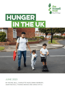 Hunger in the UK report cover